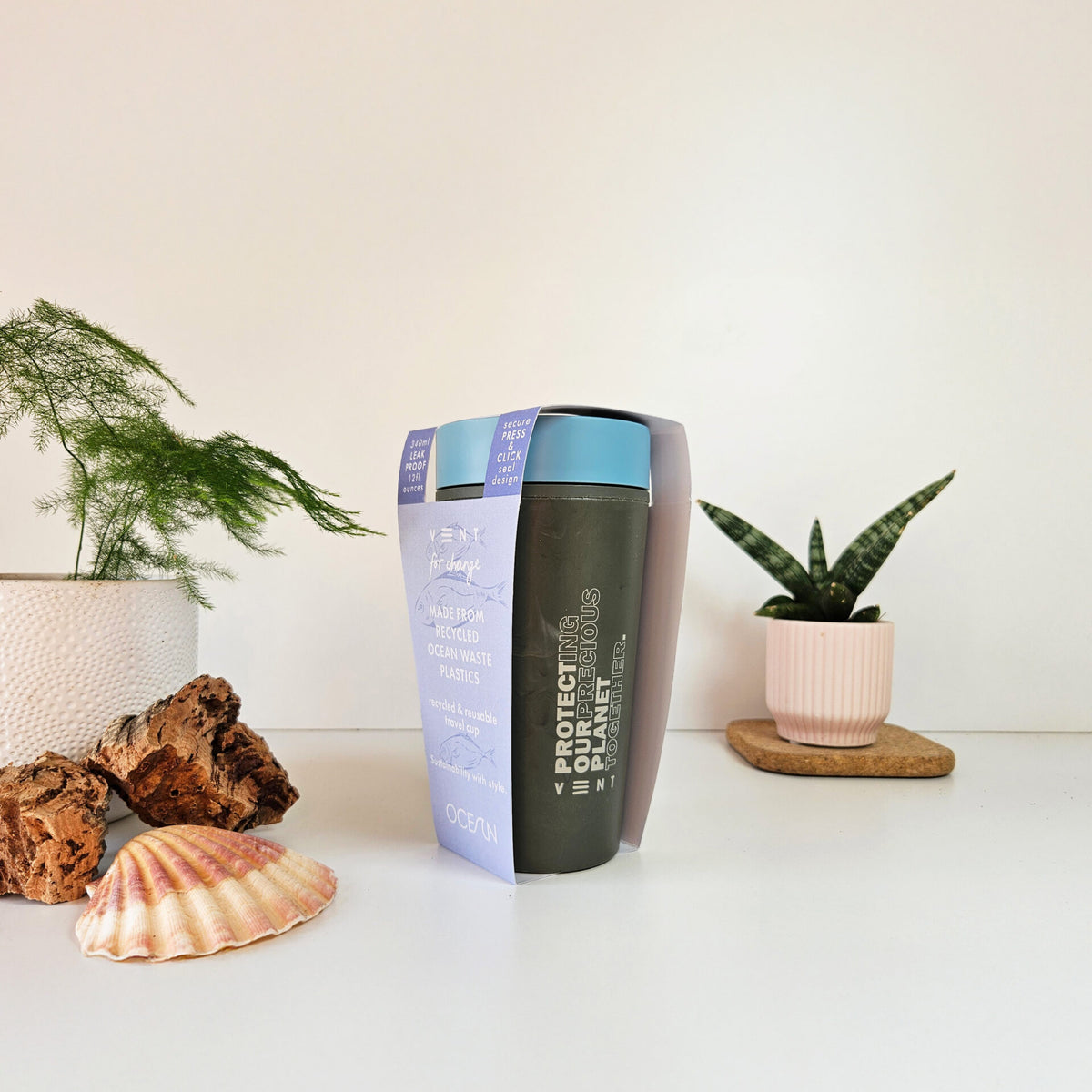VENT OCEAN Reusable Travel Cup – Made from Ocean-Bound Plastic