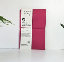 VENT Make a Mark Refillable Recycled Leather Planner – Raspberry Pink
