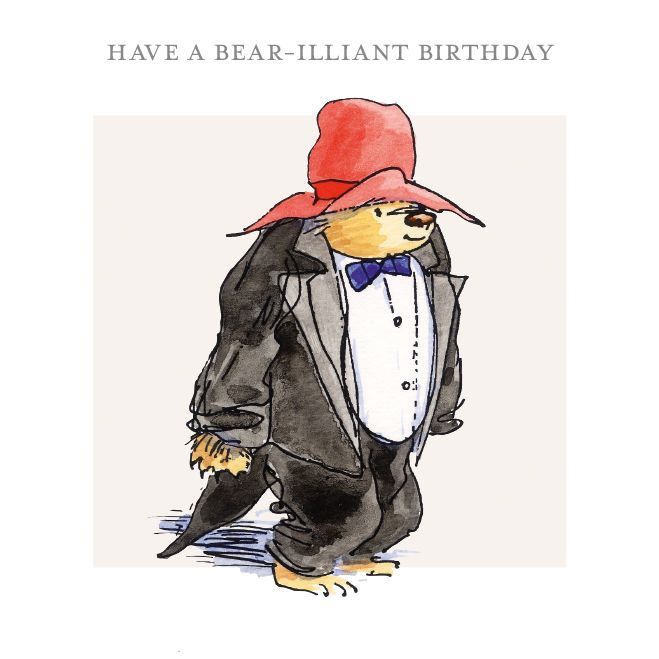 Paddington in Dinner Jacket Birthday Card