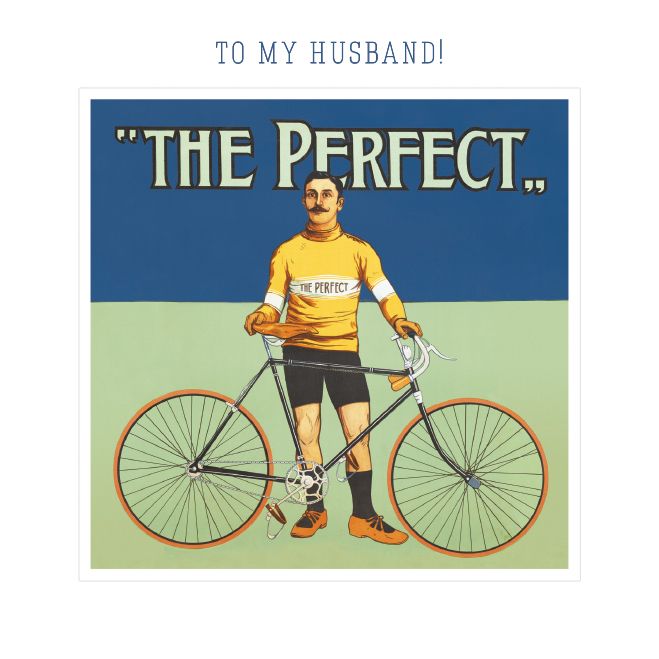 Belgian Poster The Perfect Bicycle Birthday Card for Husband