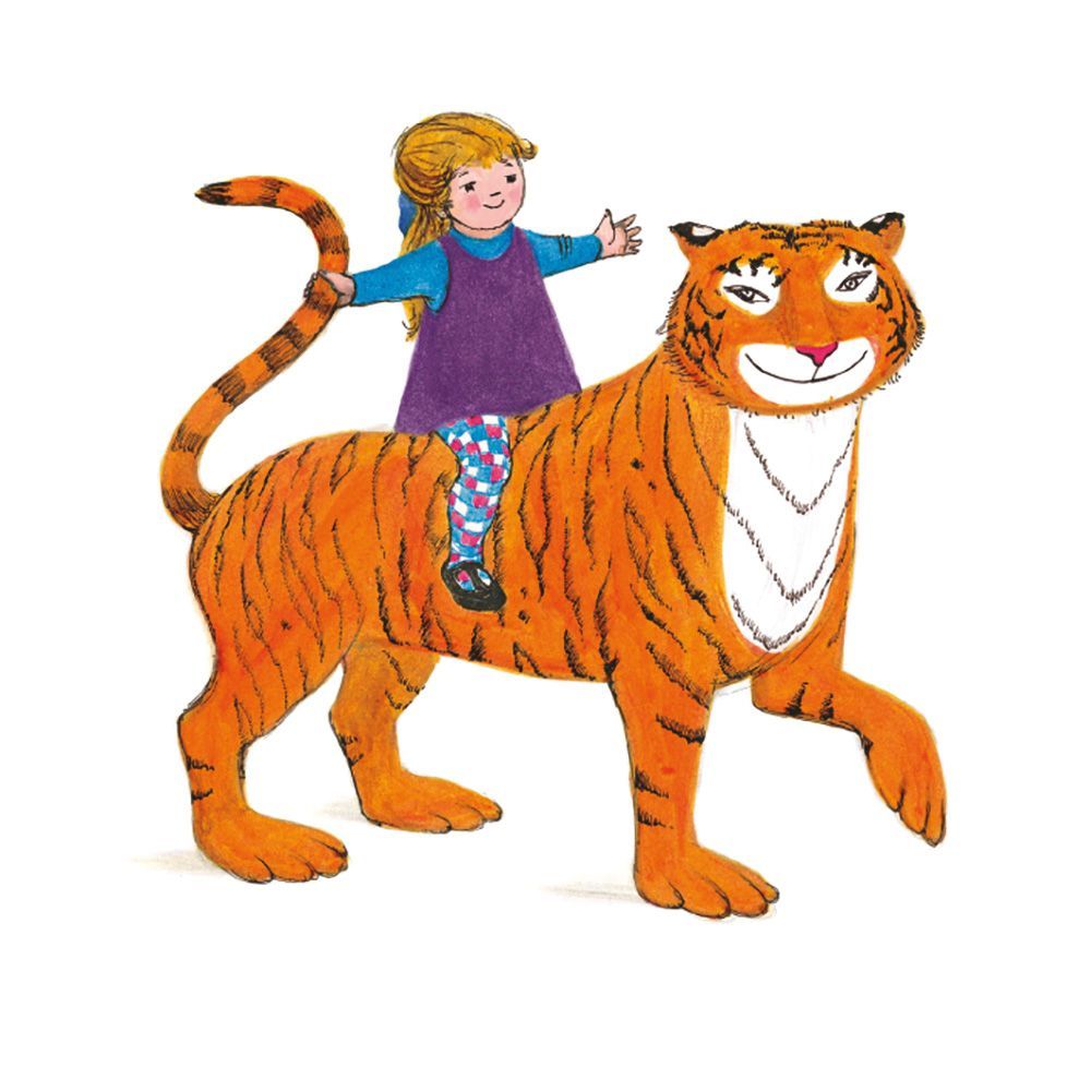 Jeudith Kerr Sophie on Tiger's Back Art Card