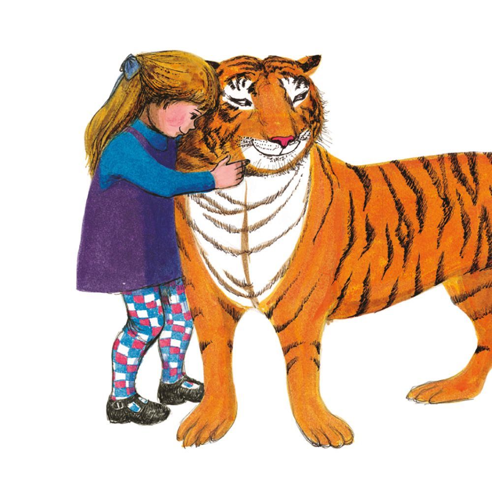Jeudith Kerr Tiger Hugs Art Card