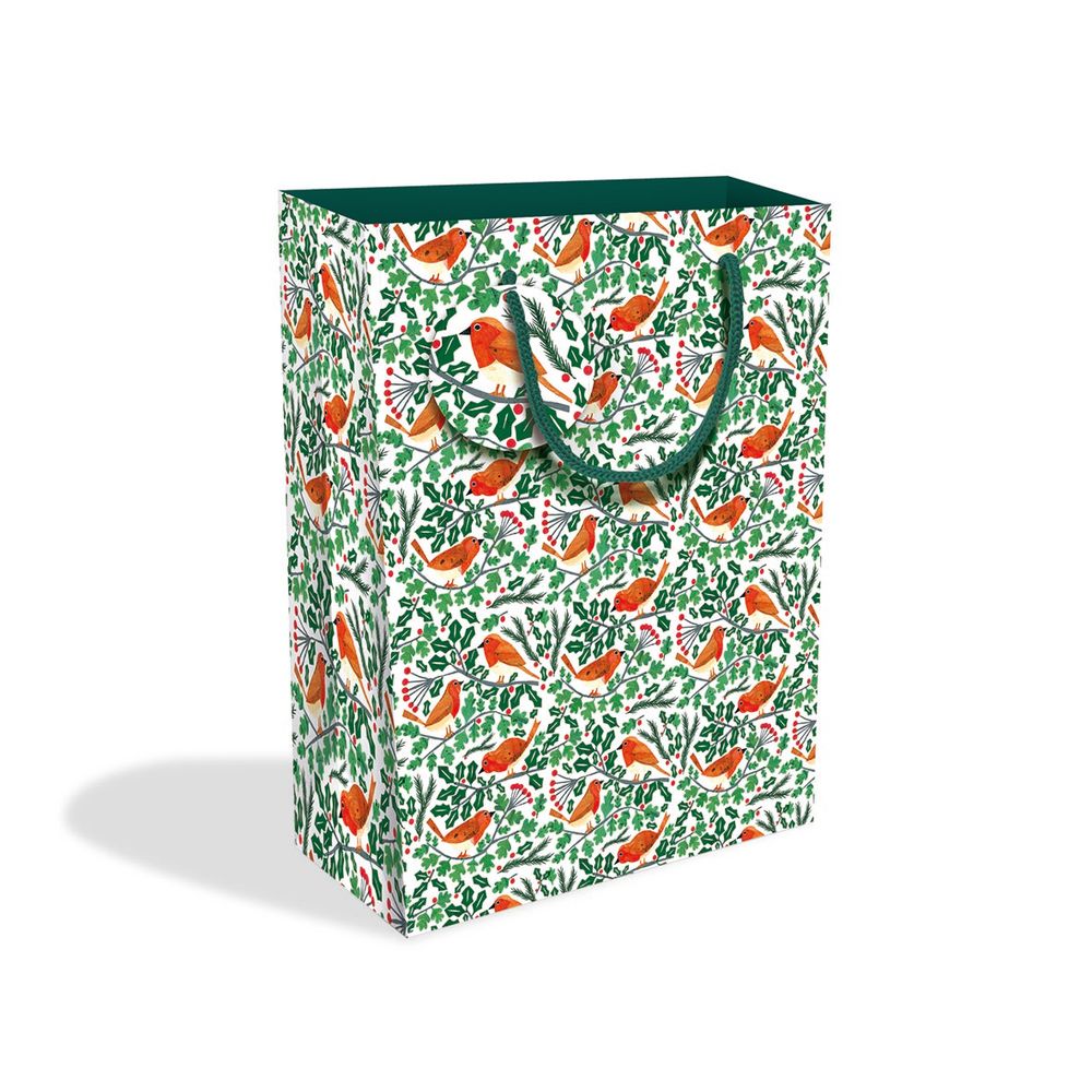 Robins And Holly Large Bag