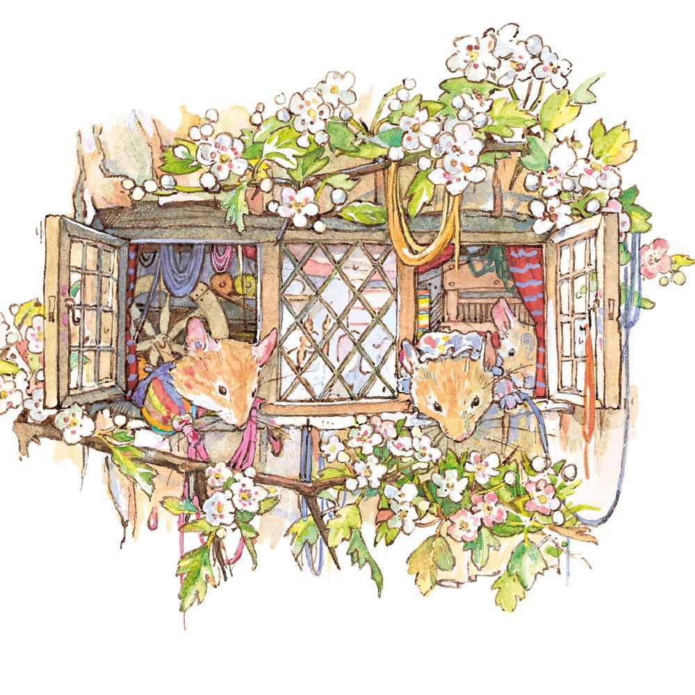 Jill Barklem The Weavers Cottage Art Card