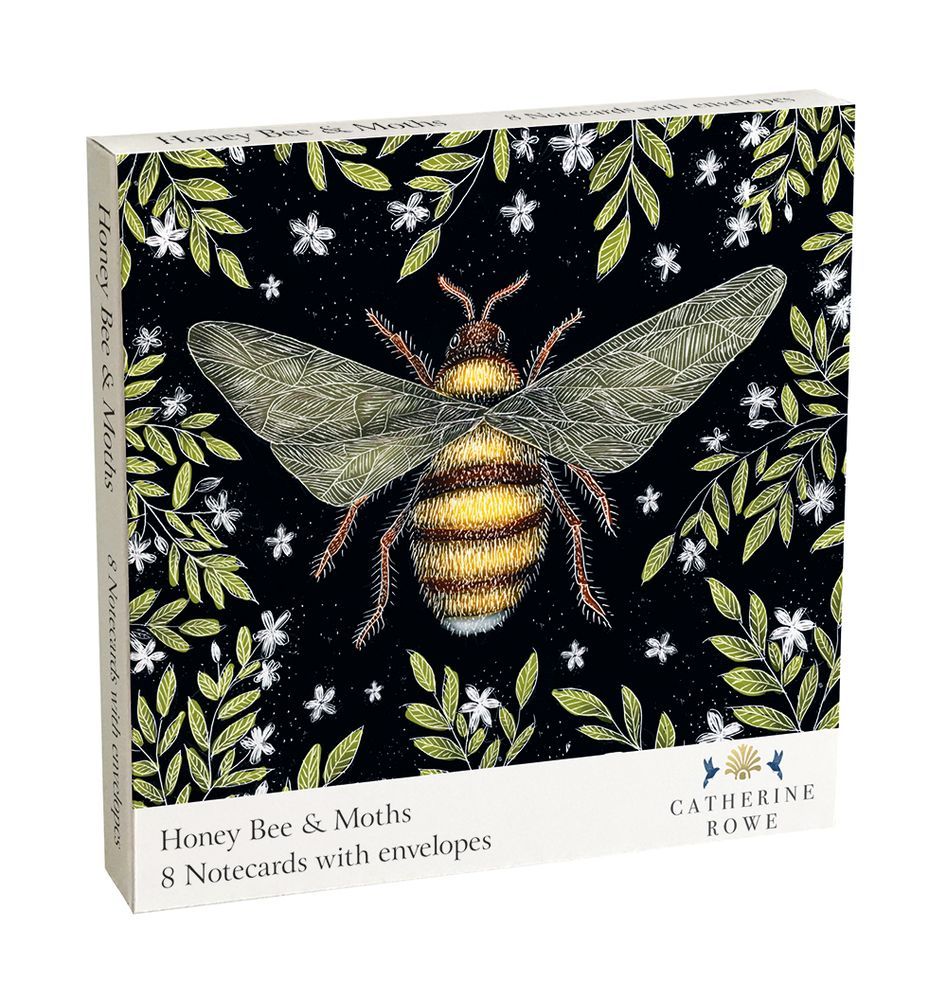 Catherine Rowe Honey Bee Pattern & Moth Pattern Notecard Wallet
