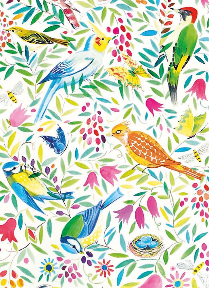 Sarah Campbell Bird Garden Art Card