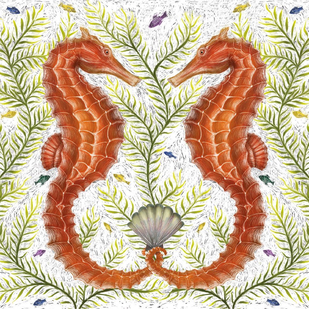 Catherine Rowe Seahorses Art Card