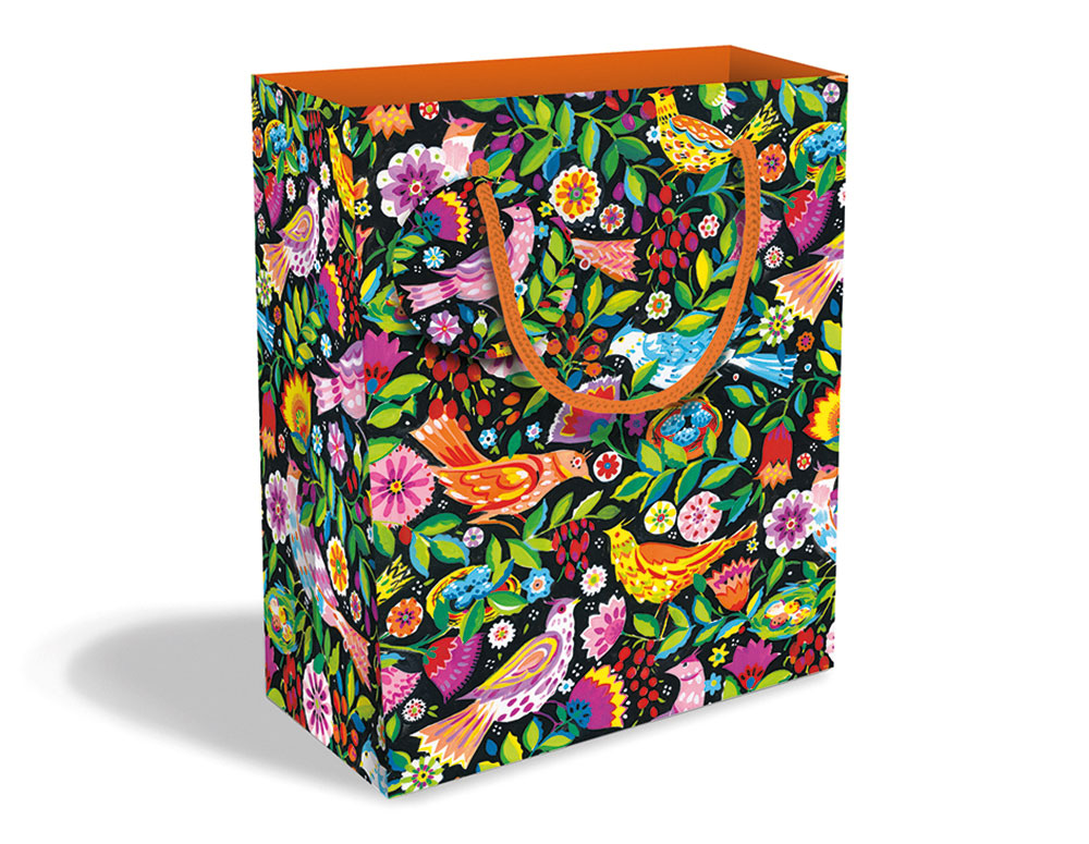 Folk Birds Medium Giftbag
