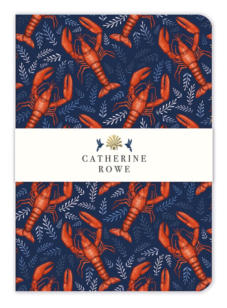 Catherine Rowe Lobster Pattern Notebook