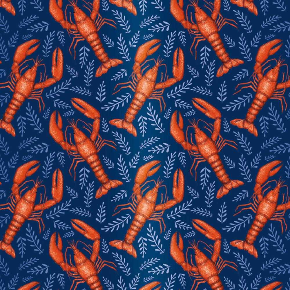 Catherine Rowe Lobster Pattern Gift Wrap Sheet