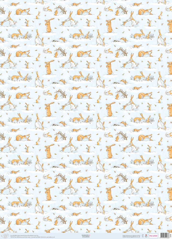 Snow - How Much I Love You Christmas Gift Wrap Sheet