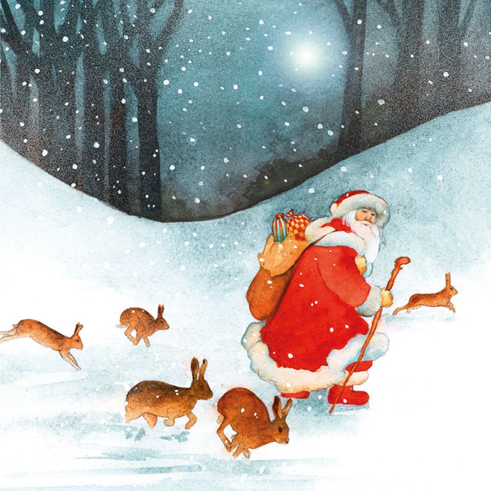 Ray Shuell Father Christmas and Hares Christmas Card Pack