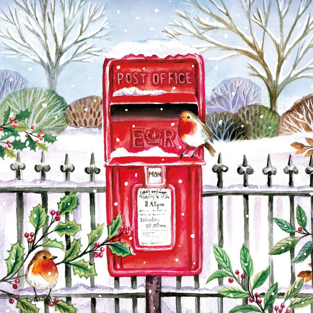 Deva Evans Robin Post Christmas Card Pack