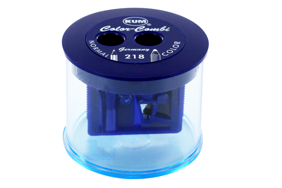 KUM 218T Color-Combi Plastic Double Sharpener – Blunt & Pointed