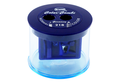 KUM 218T Color-Combi Plastic Double Sharpener – Blunt & Pointed