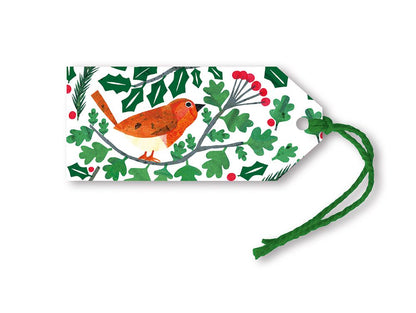 Tracey English Robin and Holly Gift Tags