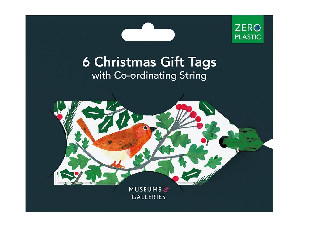 Tracey English Robin and Holly Gift Tags
