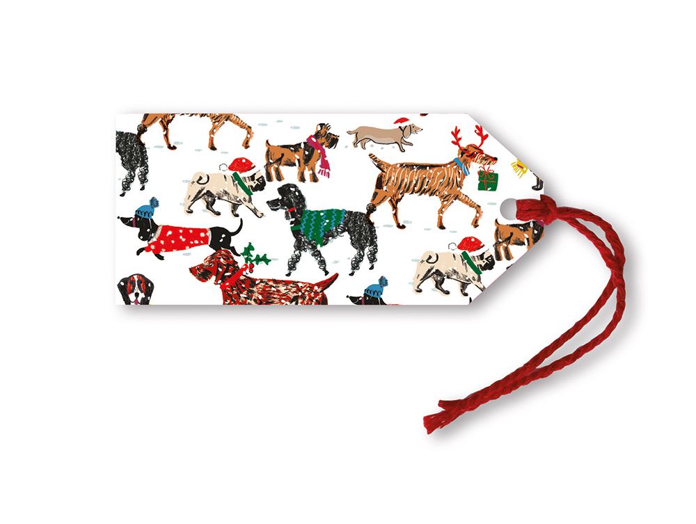 Louise Cunningham Winter Walkies Gift Tags