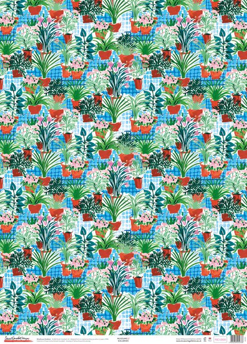 Sarah Campbell Glasshouse Gardener Gift Wrap Sheet
