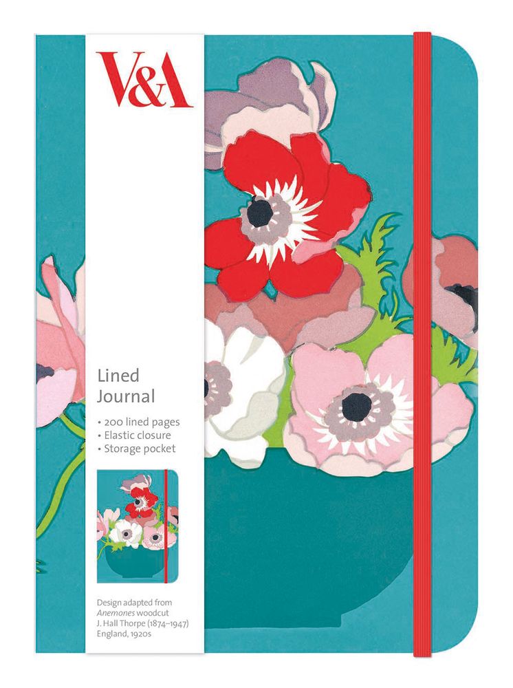 J. Hall Thorpe Anemones Woodcut Notebook