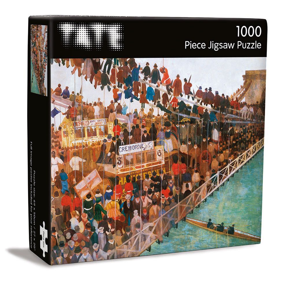Walter Greaves Hammersmith Bridge on Boat Race Day Jigsaw Puzzle