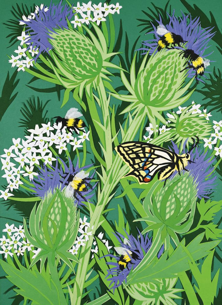 Fiona Scott Wilson Bees and Thistles Art Card