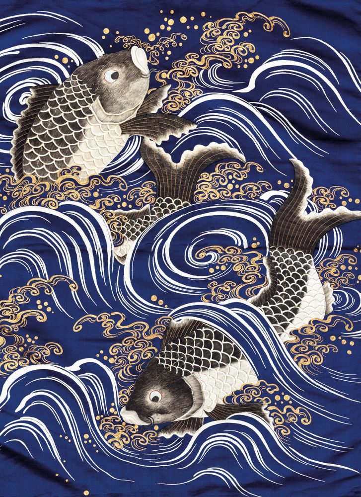 Gift cover Carp in Waves Art Card