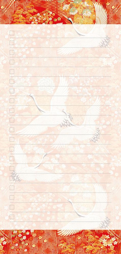 Kimono Cranes - Magnetic Notepad