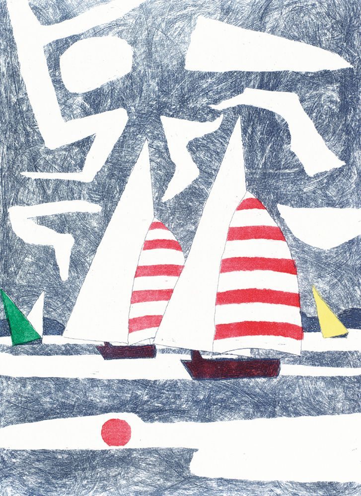 Julian Trevelyan Spinnakers Art Card