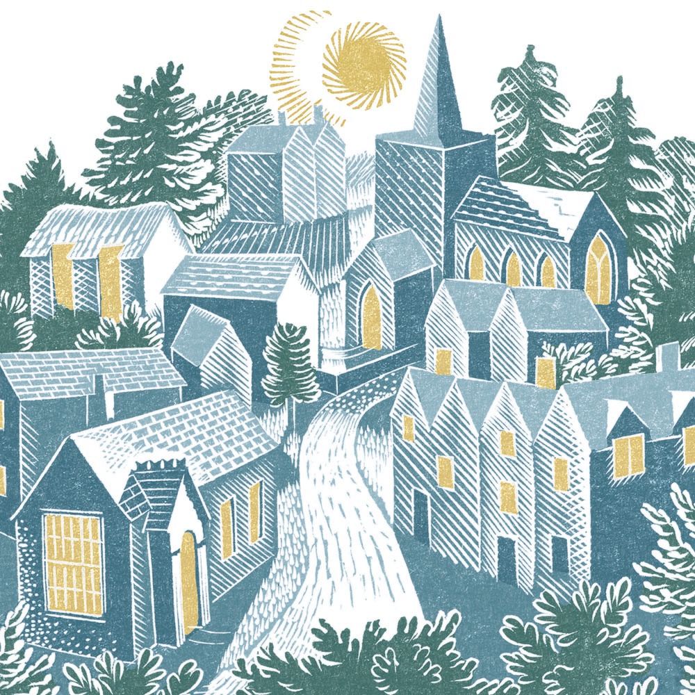 Eric Ravilious The Village Christmas Card Pack