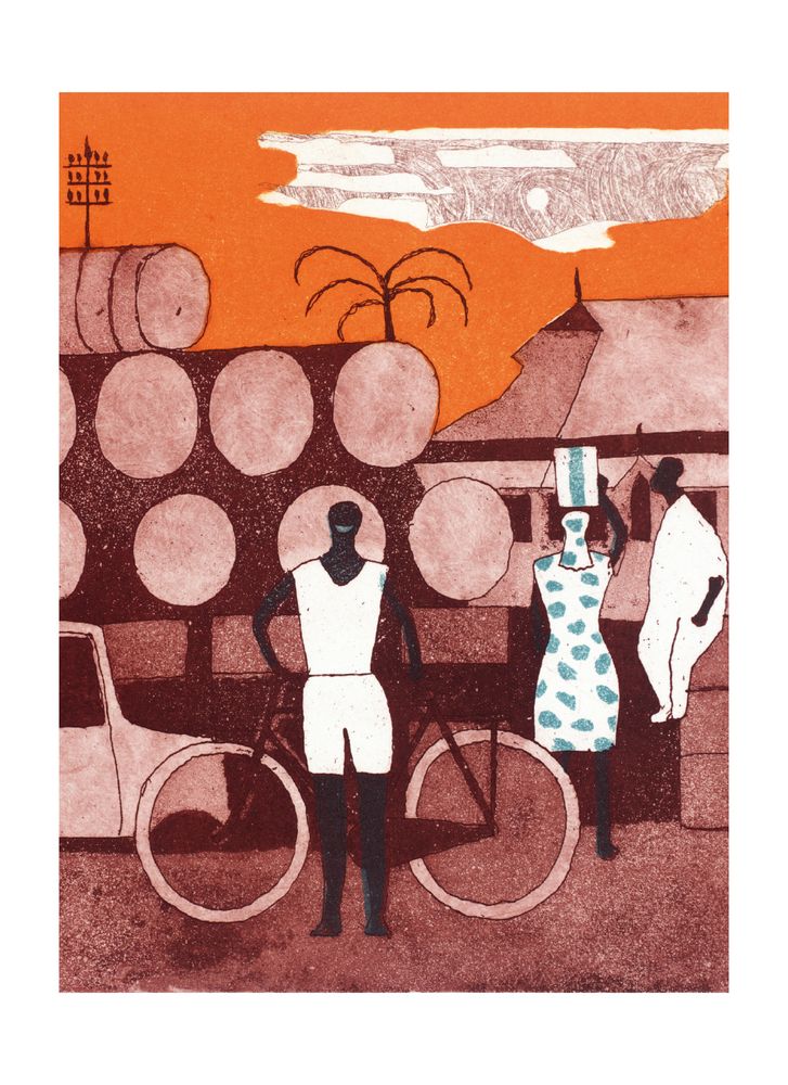 Julian Trevelyan Outside Kampala Art Card