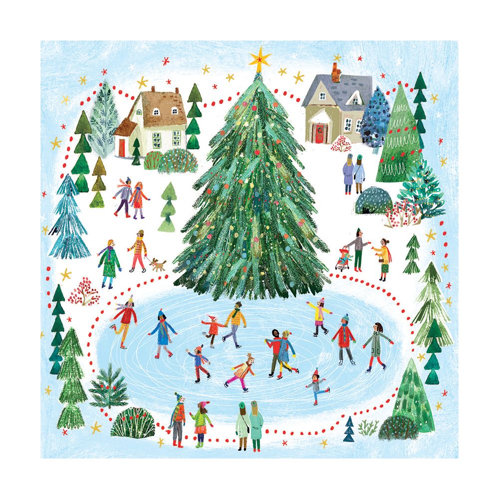 Ag Jatkowska Christmas Skating Card Pack