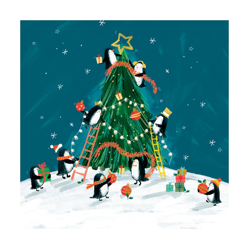 Ag Jatkowska Decorating the Tree Christmas Card Pack
