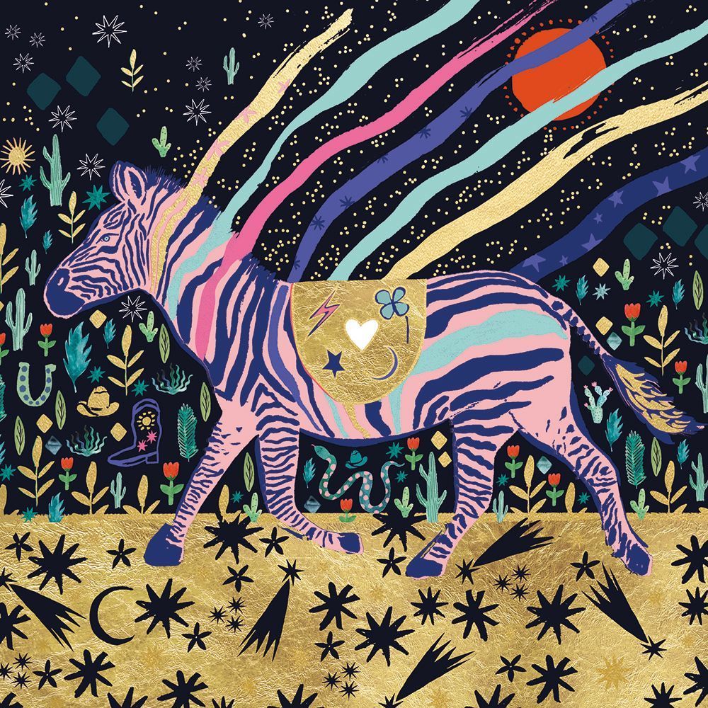 Emma Frances Grant Desert Zebra Art Card