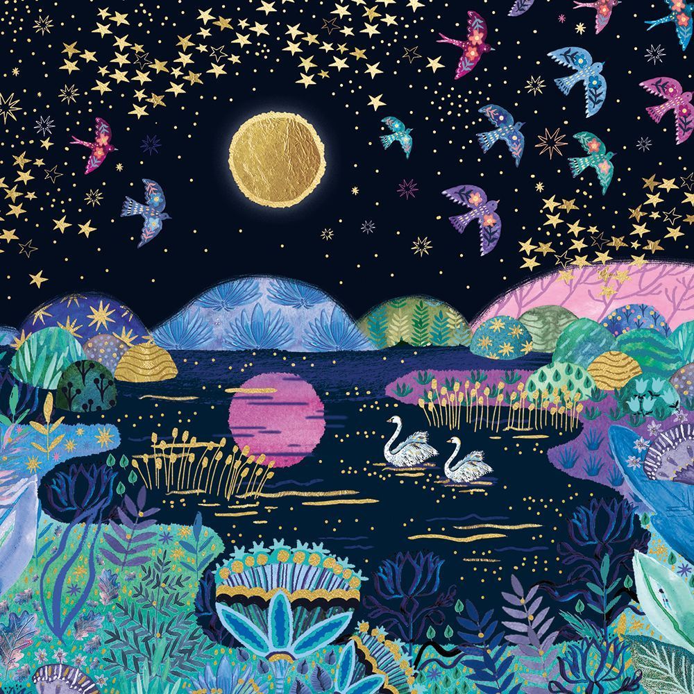 Emma Frances Grant Meditative Moon Art Card