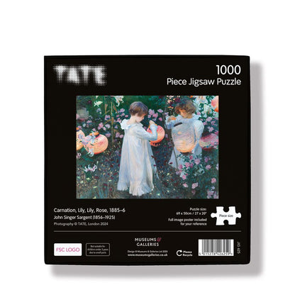 John Singer Sargent Carnation Lily Rose Jigsaw Puzzle