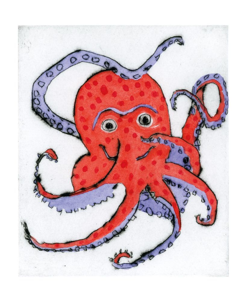 The Art of Print Greetings Card - Octopus Dance