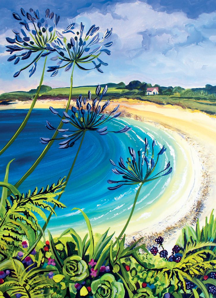 Julia Rigby Old Town Beach, Isles of Scilly Art Card
