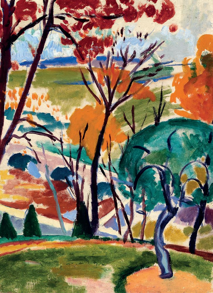 Henry Lyman Saÿen Landscape, Bridge, Huntingdon Valley Art Card