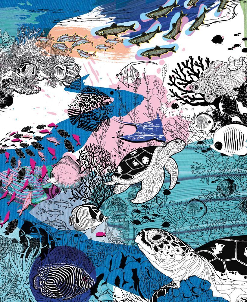 Mary Katrantzou Ocean Reef Art Card