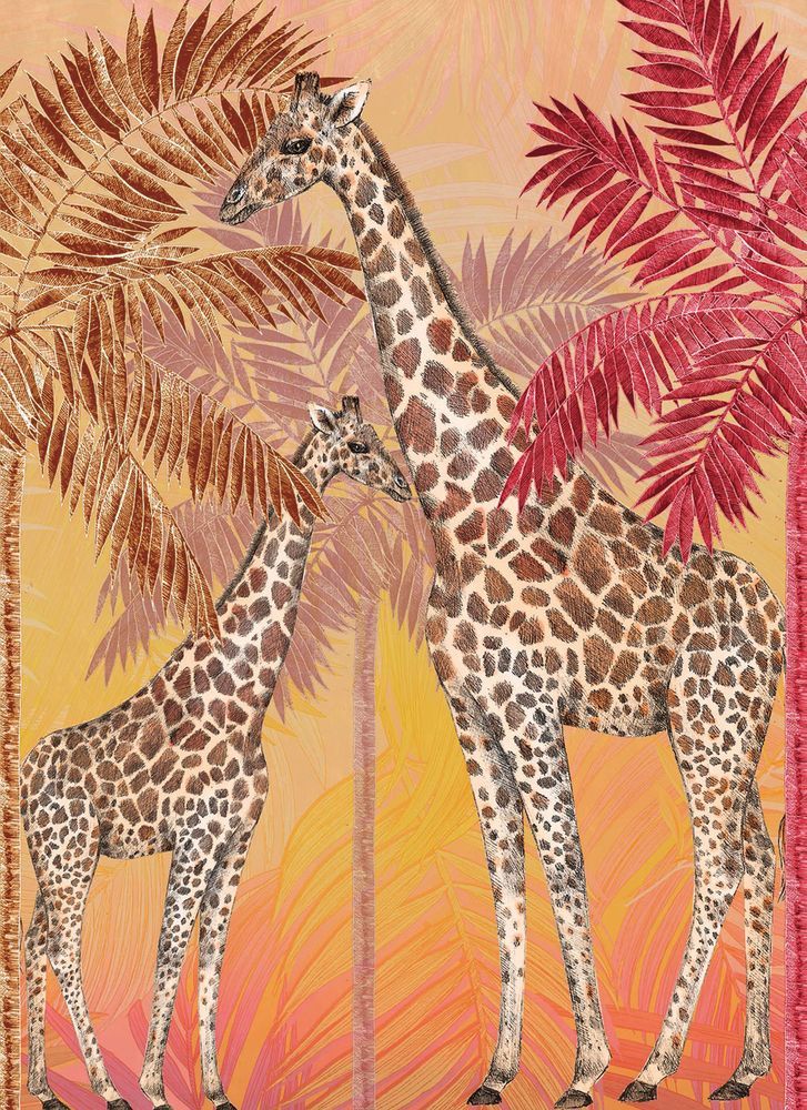 Matthew Williamson Giraffe Sunset Art Card