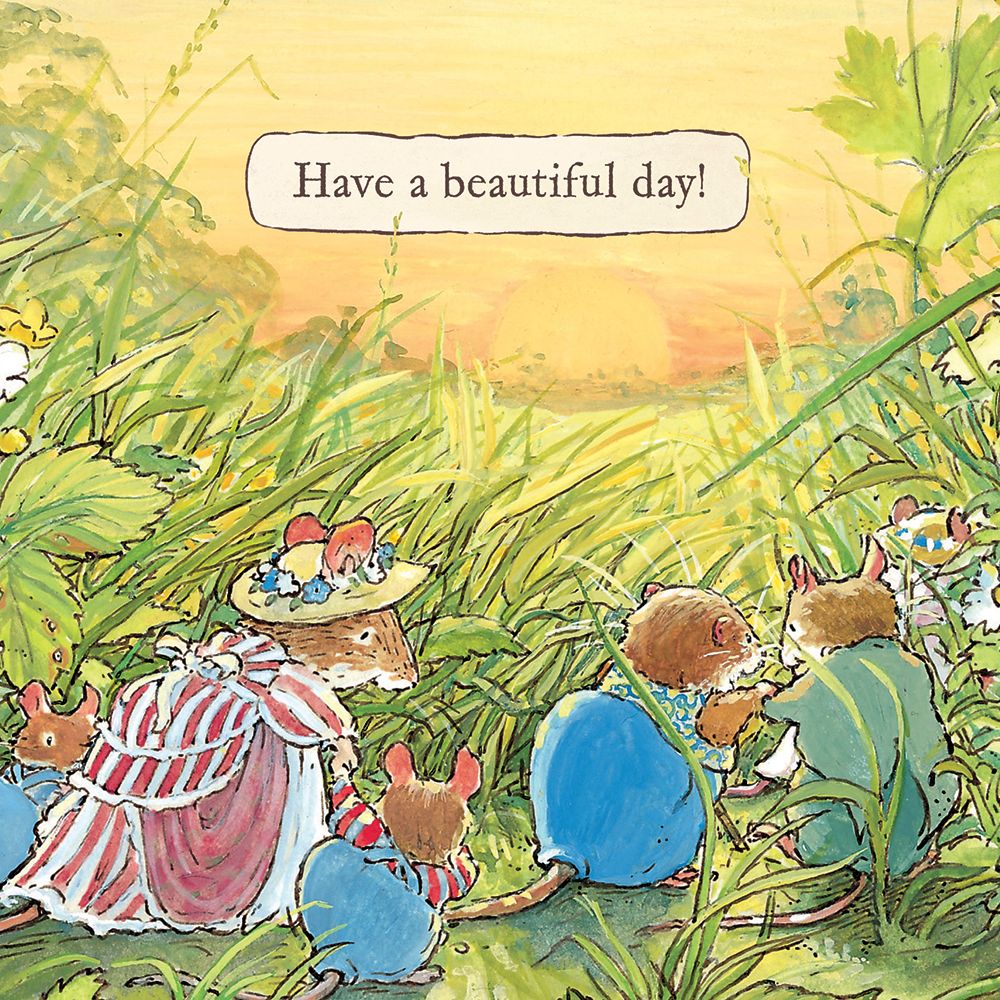 Jill Barklem Sunset in the Meadow Birthday Card