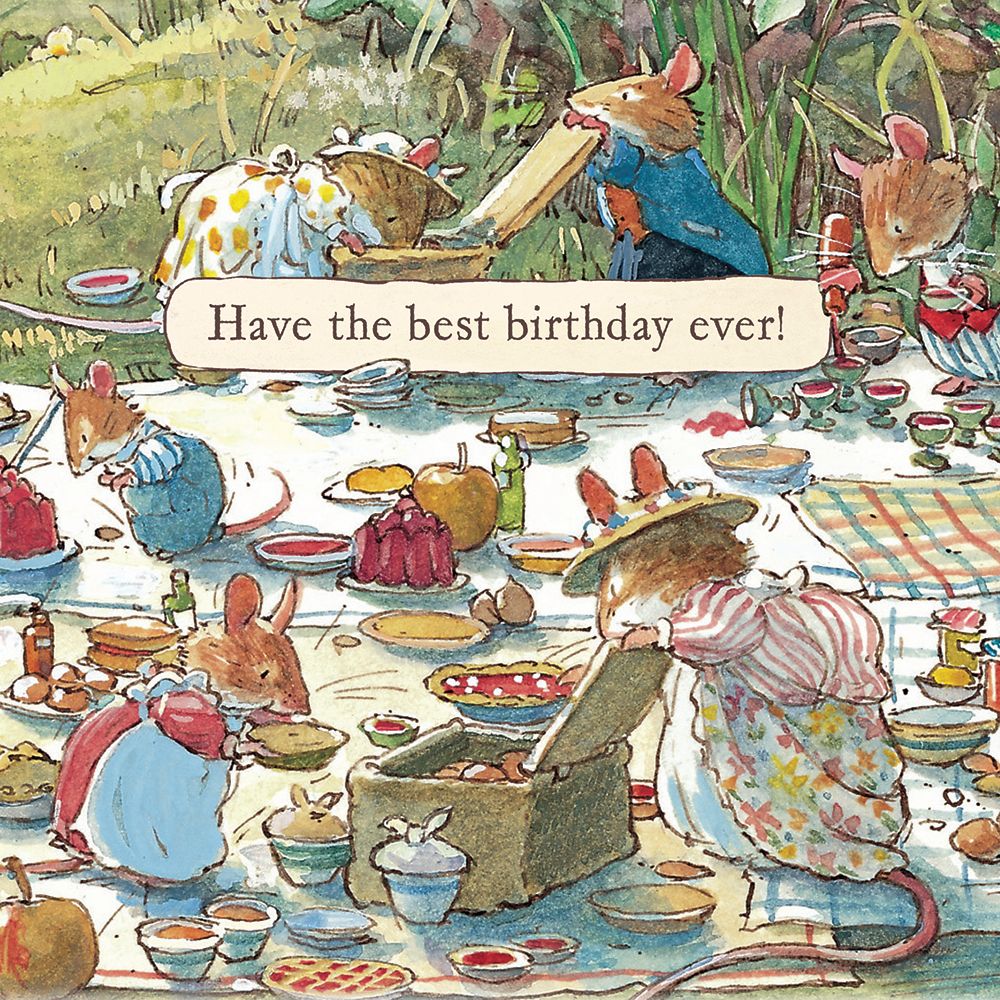 Jill Barklem Picnic Time Birthday Card
