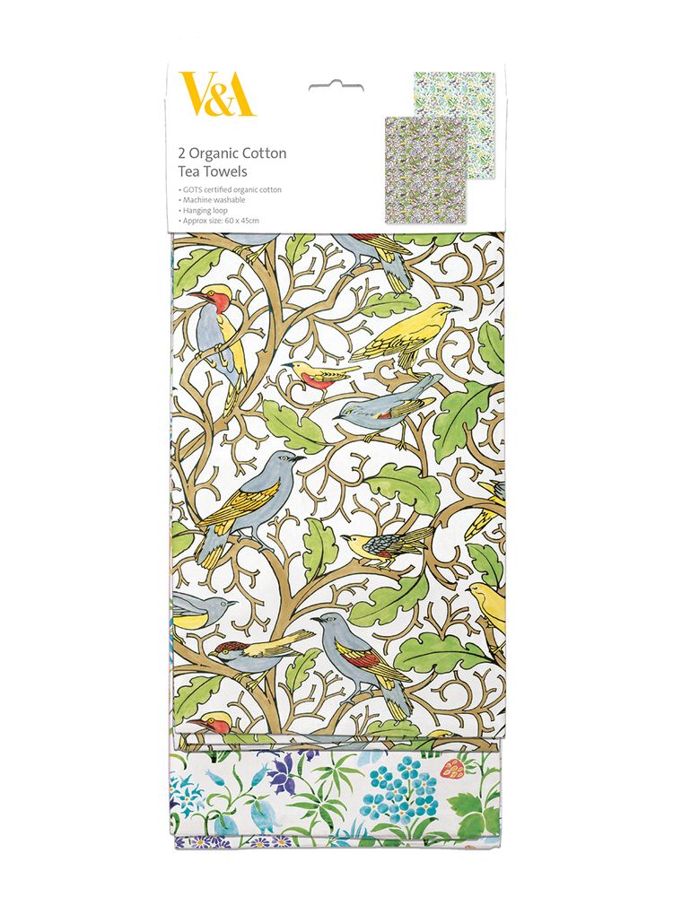 Voysey Designs Organic Cotton Tea Towel