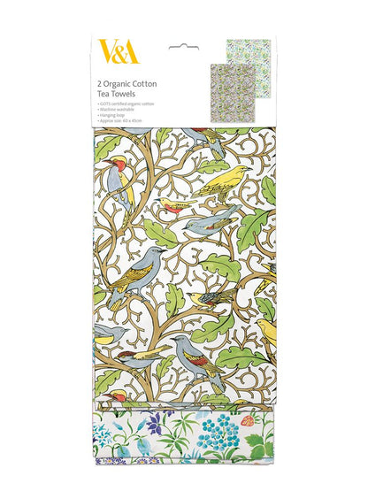 Voysey Designs Organic Cotton Tea Towel