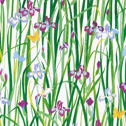 Sarah Campbell Irises and Butterflies Gift Wrap Sheet