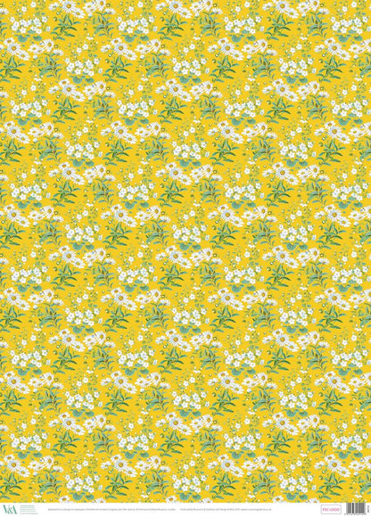 Charlotte Horne Spiers Yellow Daisies Gift Wrap Sheet