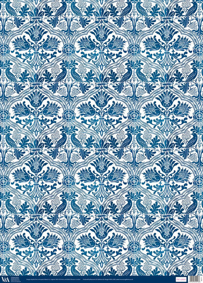 Maw & Co. Blue Birds Gift Wrap Sheet