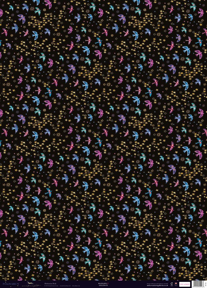 Emma Frances Grant Meditative Birds Gift Wrap Sheet
