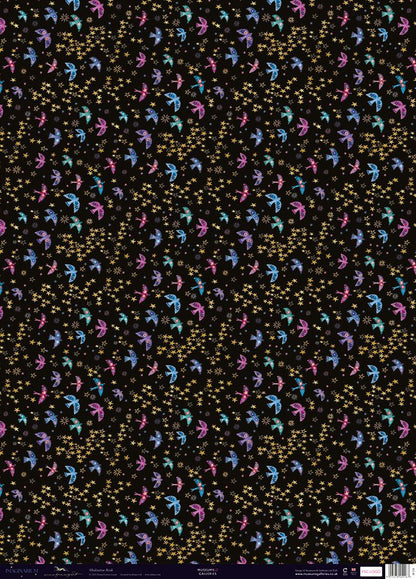 Emma Frances Grant Meditative Birds Gift Wrap Sheet